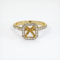 18K Yellow Gold Pave Ring Setting Image