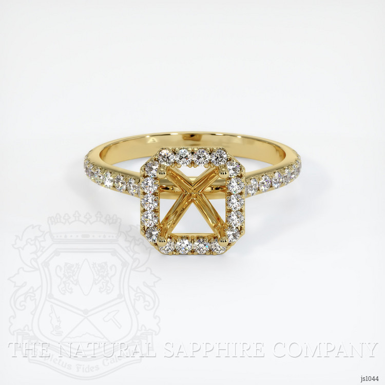 18K Yellow Gold Pave Ring Setting
