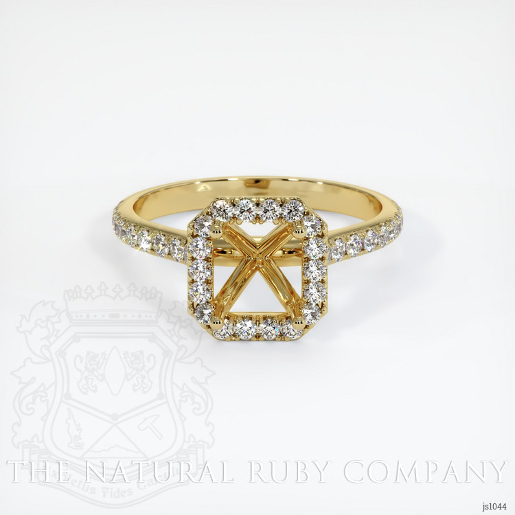 18K Yellow Gold Pave Ring Setting