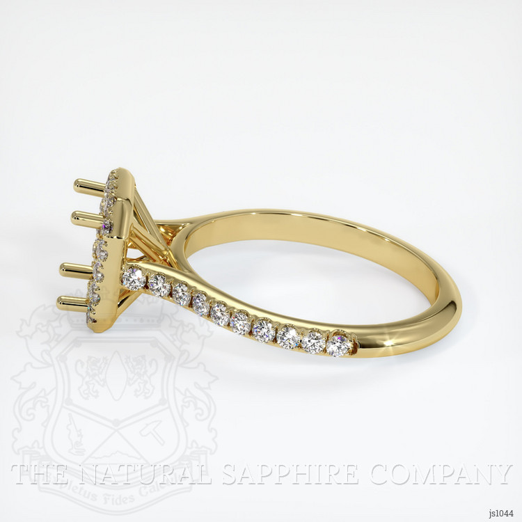 18K Yellow Gold Pave Ring Setting