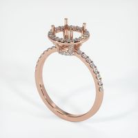 14K Rose Gold Pave Ring Setting Video