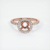 14K Rose Gold Pave Ring Setting Image