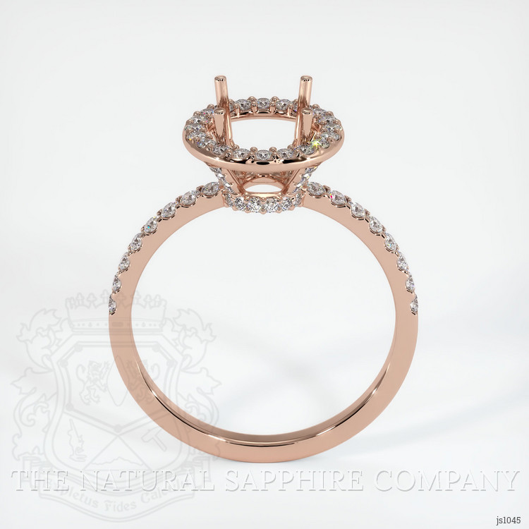 14K Rose Gold Pave Ring Setting