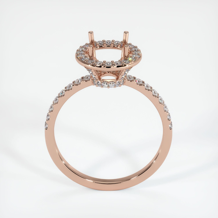 14K Rose Gold Pave Ring Setting