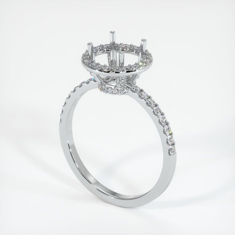Silver Pave Ring Setting