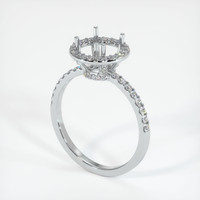 10K White Gold Pave Ring Setting Video