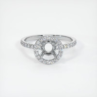 10K White Gold Pave Ring Setting Image