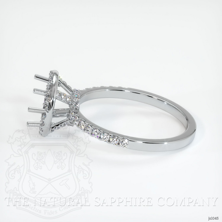 10K White Gold Pave Ring Setting