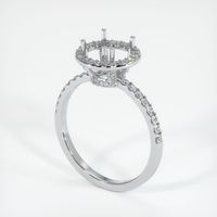14K White Gold Pave Ring Setting Video
