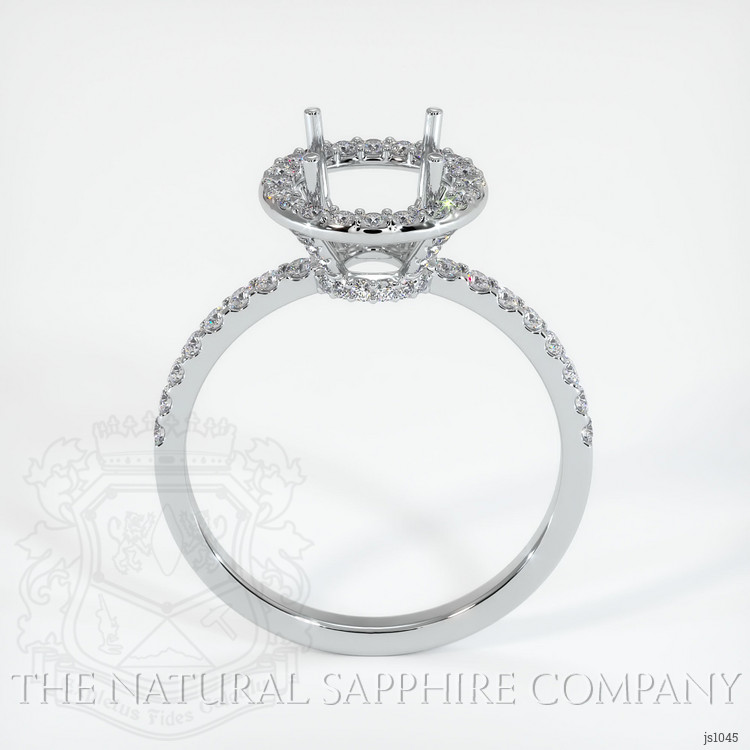 14K White Gold Pave Ring Setting