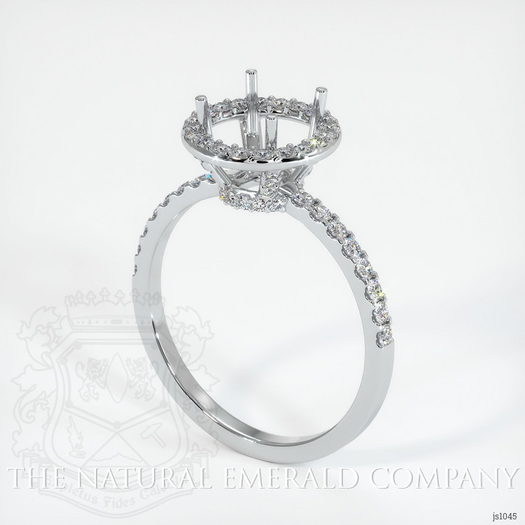 18K White Gold Pave Ring Setting