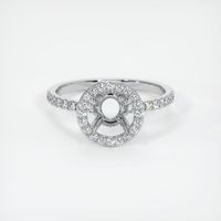 18K White Gold Pave Ring Setting Image
