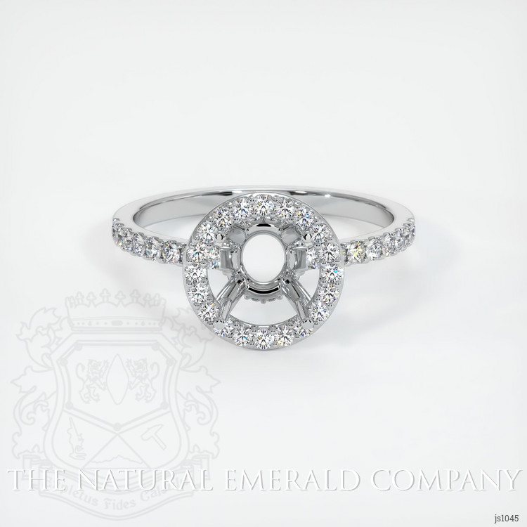 18K White Gold Pave Ring Setting