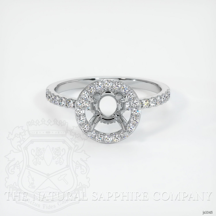 18K White Gold Pave Ring Setting