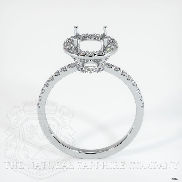 18K White Gold Pave Ring Setting