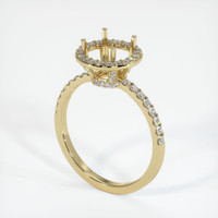 10K Yellow Gold Pave Ring Setting Video