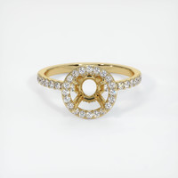 10K Yellow Gold Pave Ring Setting Image