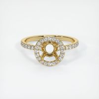 14K Yellow Gold Pave Ring Setting Image