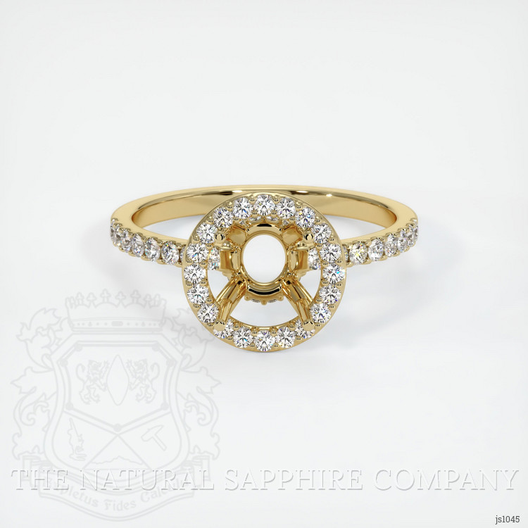 14K Yellow Gold Pave Ring Setting