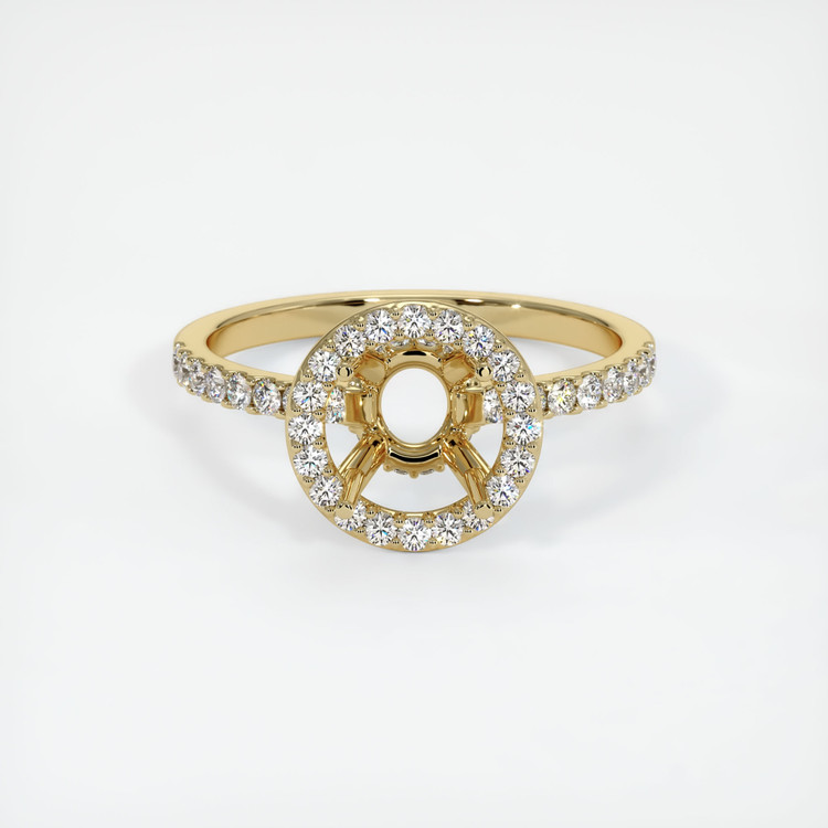 14K Yellow Gold Pave Ring Setting