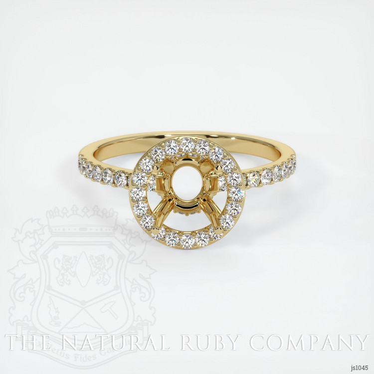 14K Yellow Gold Pave Ring Setting