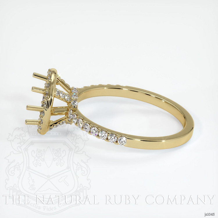 14K Yellow Gold Pave Ring Setting