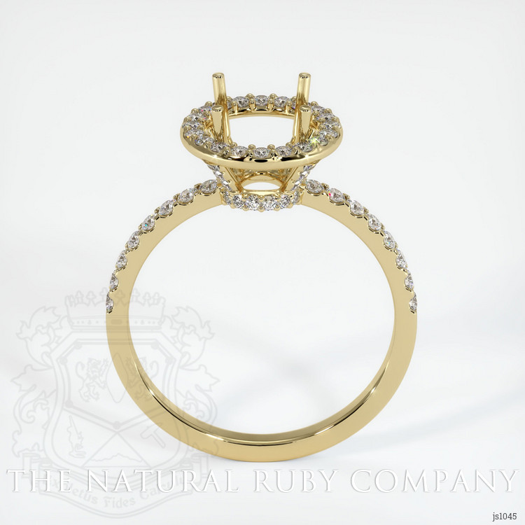 14K Yellow Gold Pave Ring Setting