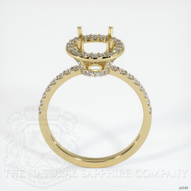 14K Yellow Gold Pave Ring Setting
