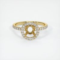 18K Yellow Gold Pave Ring Setting Image