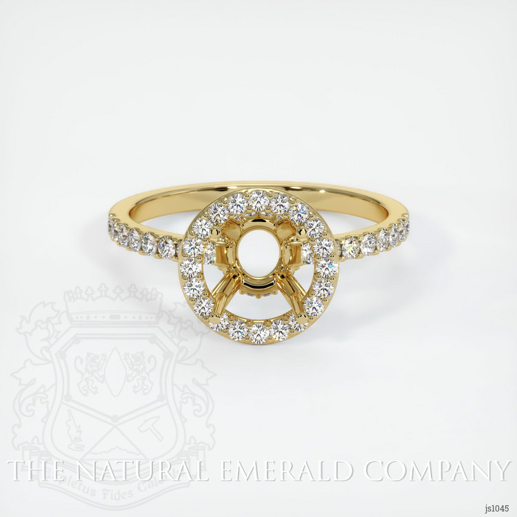 18K Yellow Gold Pave Ring Setting