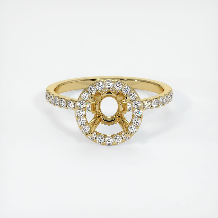 18K Yellow Gold Pave Ring Setting