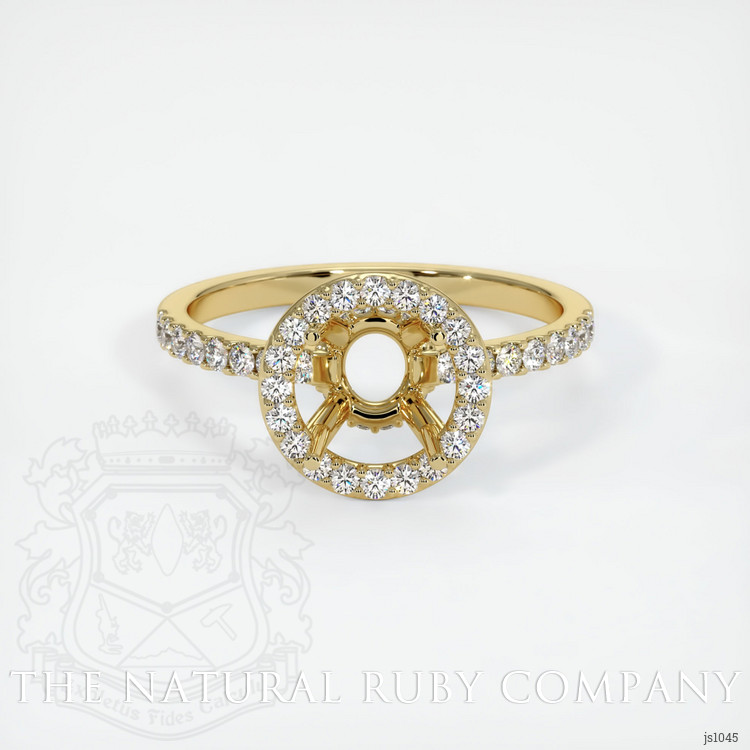 18K Yellow Gold Pave Ring Setting