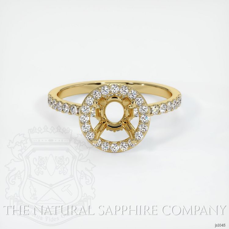 18K Yellow Gold Pave Ring Setting