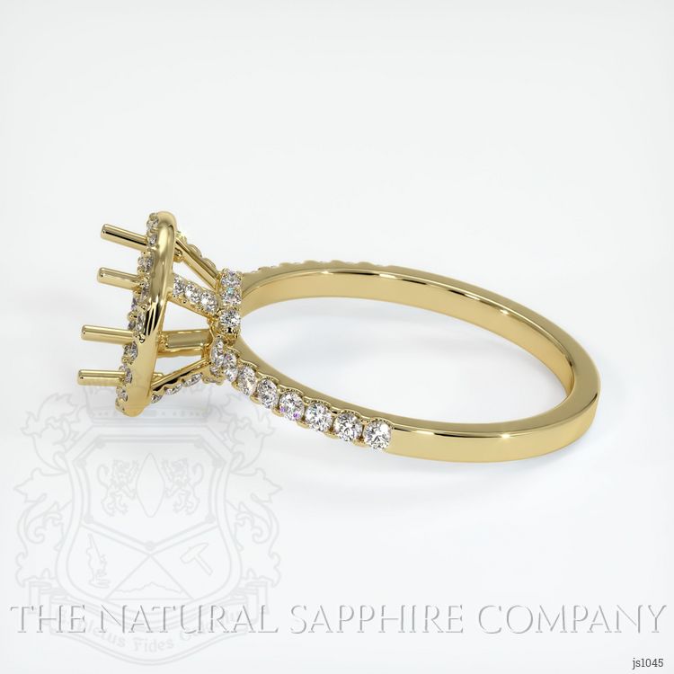 18K Yellow Gold Pave Ring Setting