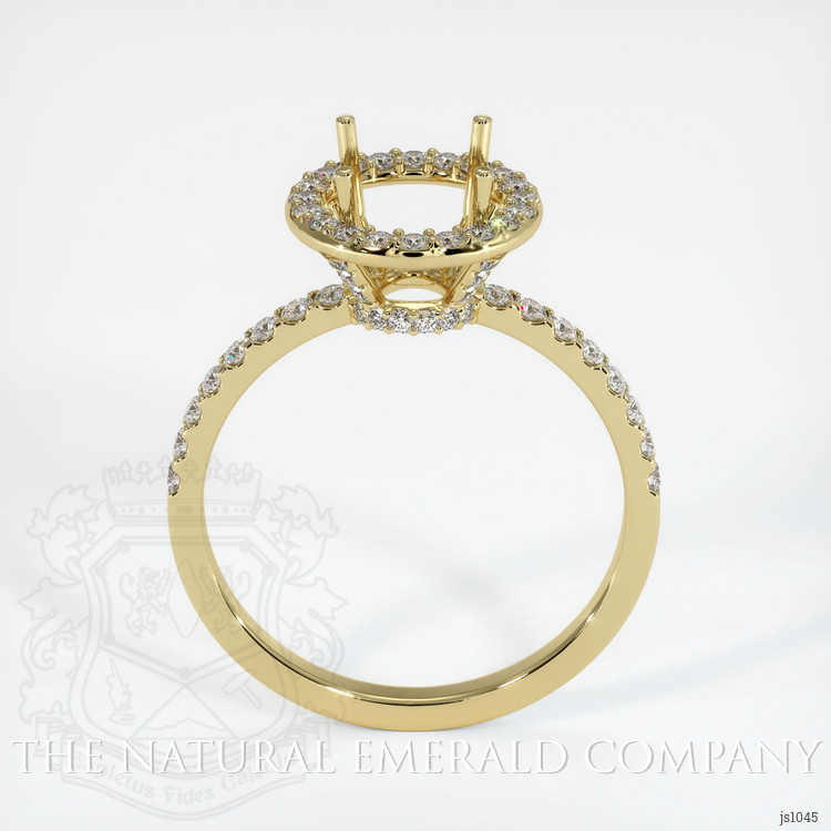 18K Yellow Gold Pave Ring Setting