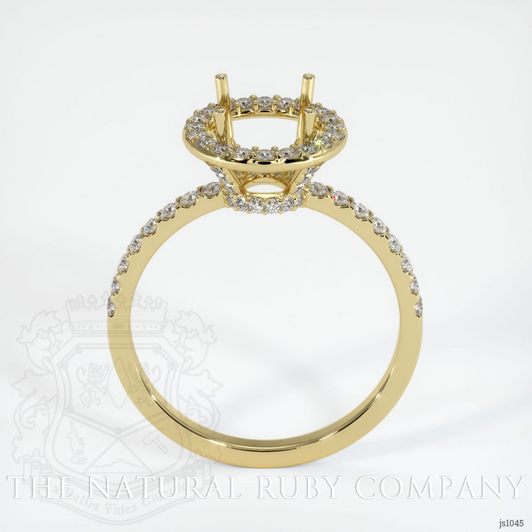 18K Yellow Gold Pave Ring Setting
