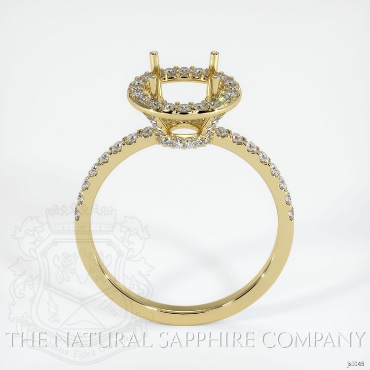 18K Yellow Gold Pave Ring Setting