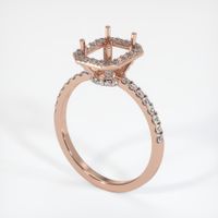 14K Rose Gold Pave Ring Setting Video