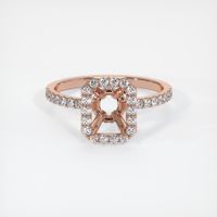 14K Rose Gold Pave Ring Setting Image