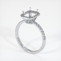 10K White Gold Pave Ring Setting Video