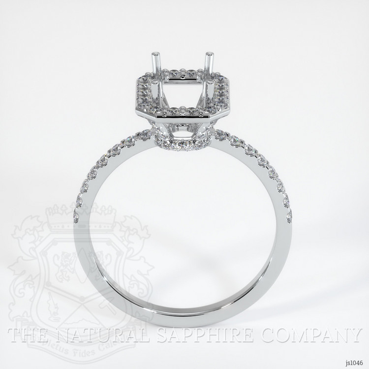 10K White Gold Pave Ring Setting