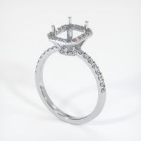 18K White Gold Pave Ring Setting Video