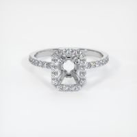18K White Gold Pave Ring Setting Image