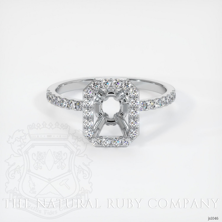 18K White Gold Pave Ring Setting