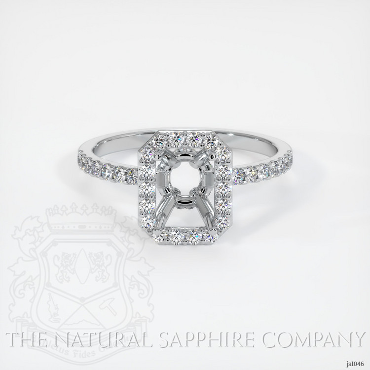 18K White Gold Pave Ring Setting