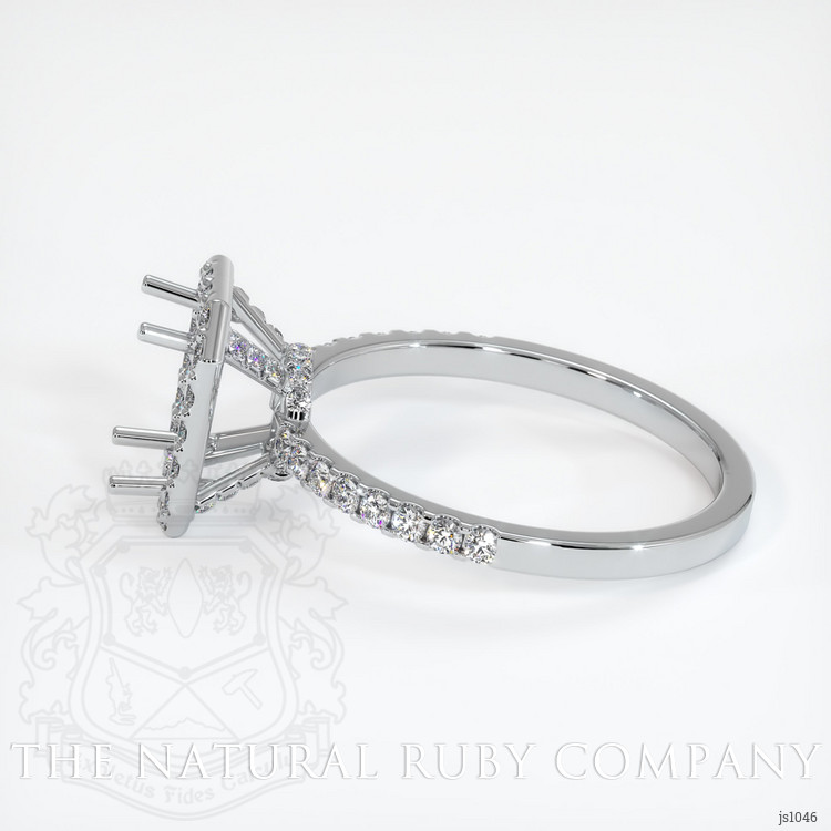 18K White Gold Pave Ring Setting