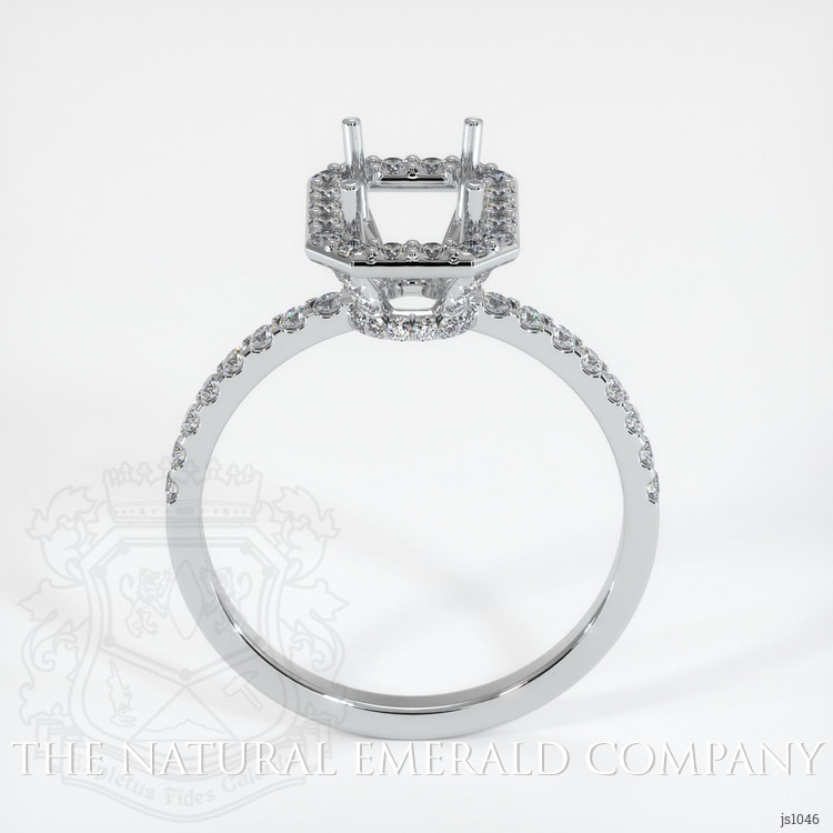 18K White Gold Pave Ring Setting