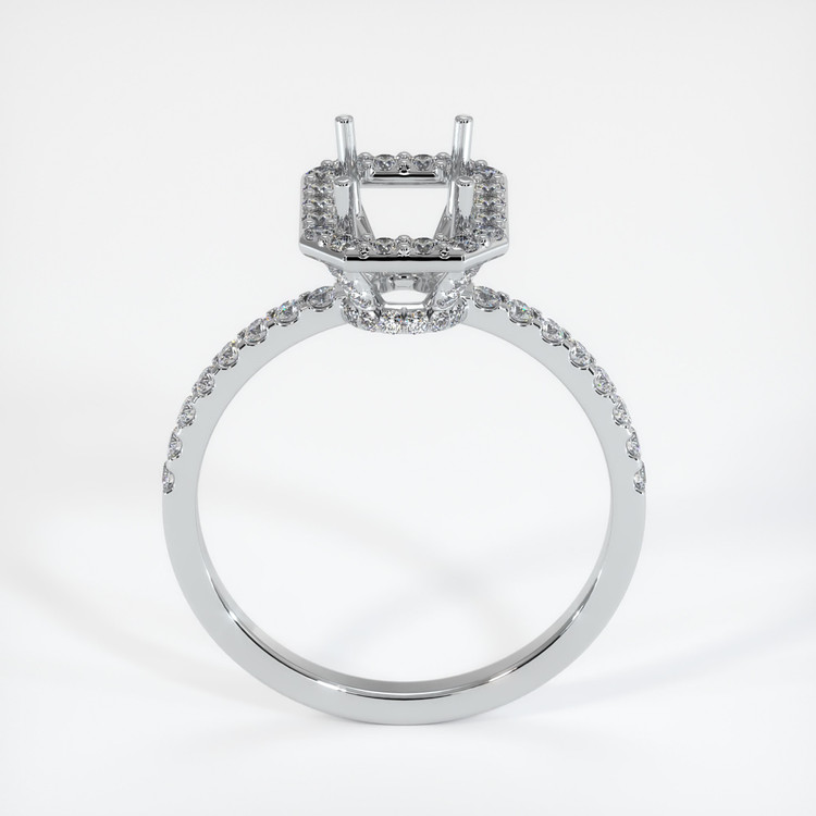 18K White Gold Pave Ring Setting