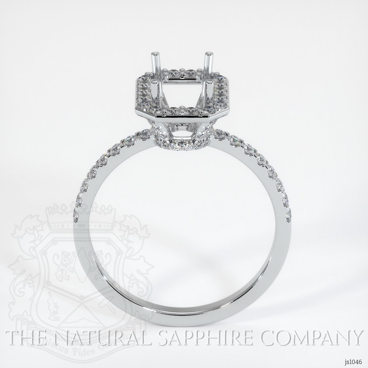 18K White Gold Pave Ring Setting