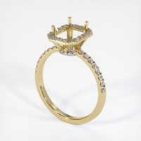 10K Yellow Gold Pave Ring Setting Video